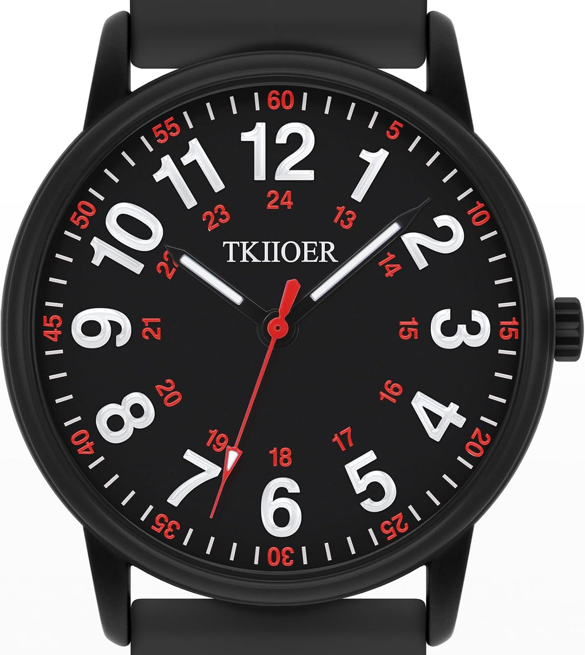 Reloj de enfermera para profesionales médicos, estudiantes, mujeres y hombres, 50M resistente al agua, formato 12/24 horas, hora militar, luminoso, esfera fácil de leer, con segundero para