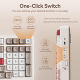 AUSDOM Teclado mecánico inalámbrico Bluetooth H98, BT5.3\/Type-C\/2...