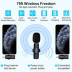 Trípode para iPhone Vlogging Kit con mini micrófono, luz y control remoto