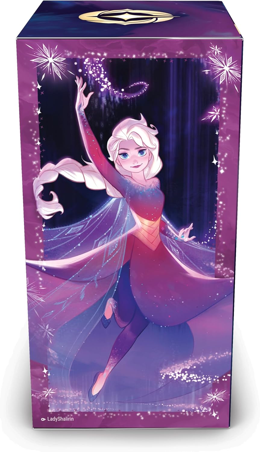Ravensburger Disney Lorcana TCG: Caja de regalo Elsa – 5 paquetes de refuerzo, tarjeta promocional de The Fifth Spirit y caja de almacenamiento para 252 tarjetas | Juego de cartas coleccionables y coleccionables de Disney | A partir de 8 años