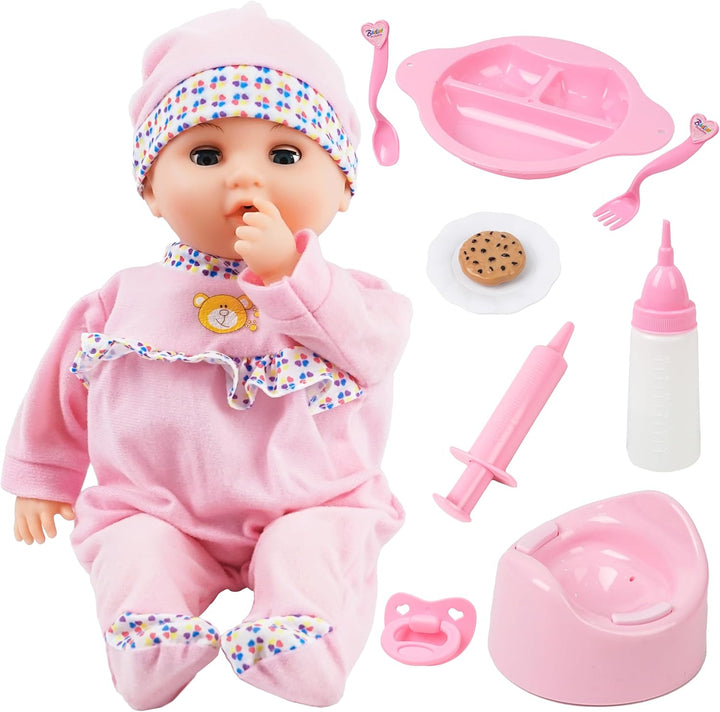 Toy Choi's Pretend Play Series - Muñeca rosa de 16 pulgadas, ju...