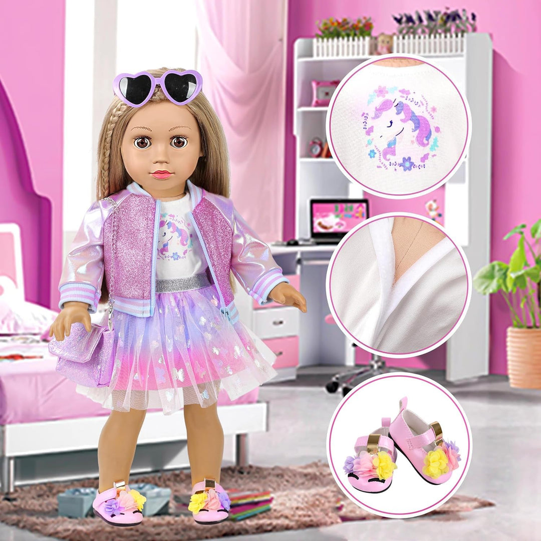 Set de Maquillaje y Ropa para Muñeca Americana de 18 Pulgadas Inclu...