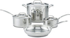 Cuisinart Chef's Classic 77-7P1 - Juego de ollas y sartenes de acero inoxidable, 7 piezas, 77-7P1