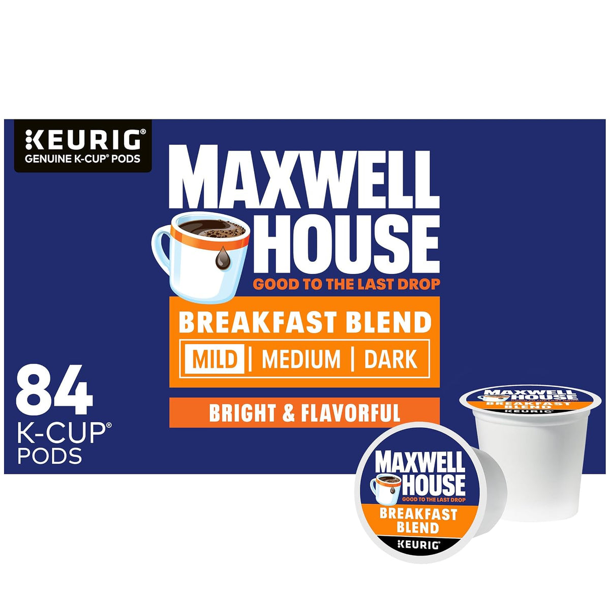 Maxwell House Cápsulas de café K-Cup, caja de 84 unidades, mezcla de