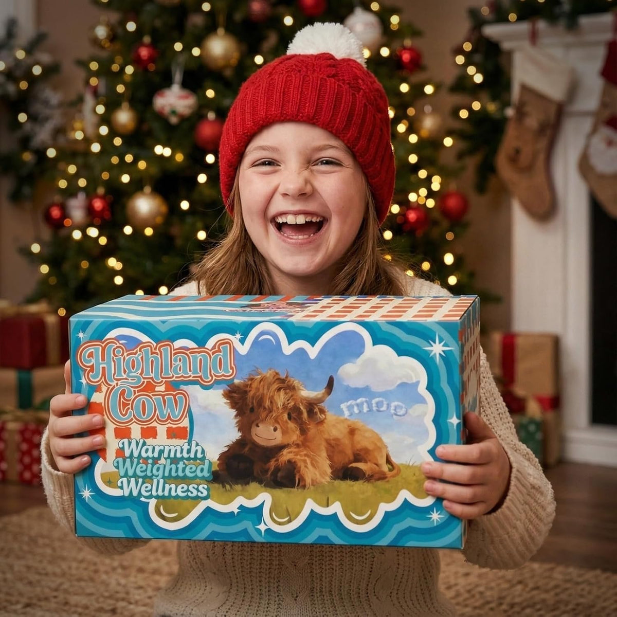Animales de peluche con peso de vaca de las tierras altas de 25 pulgadas, A-Large Highland Cow -2
