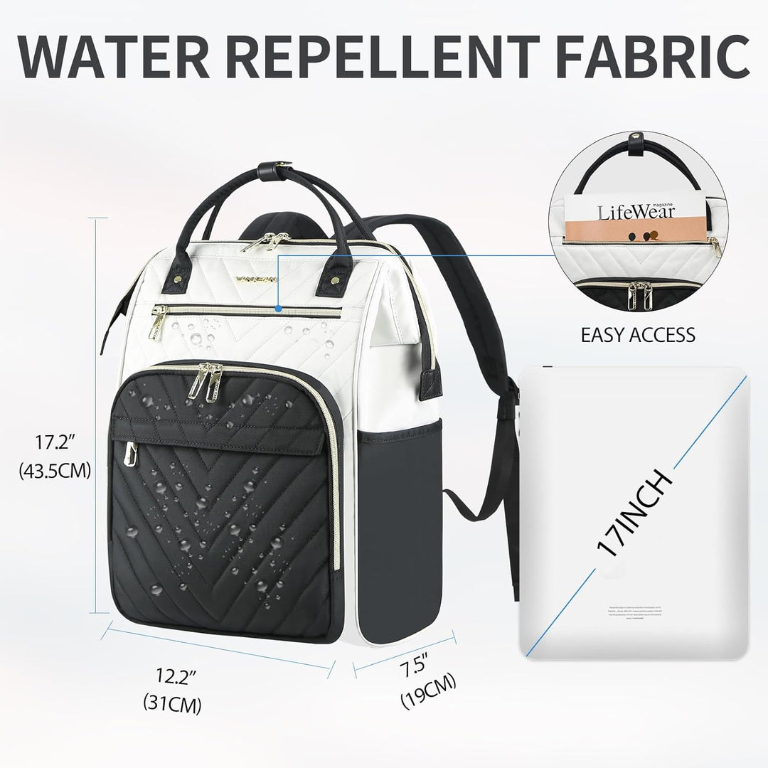 VANKEAN Mochila para laptop de 17 pulgadas para mujeres y hombres,...