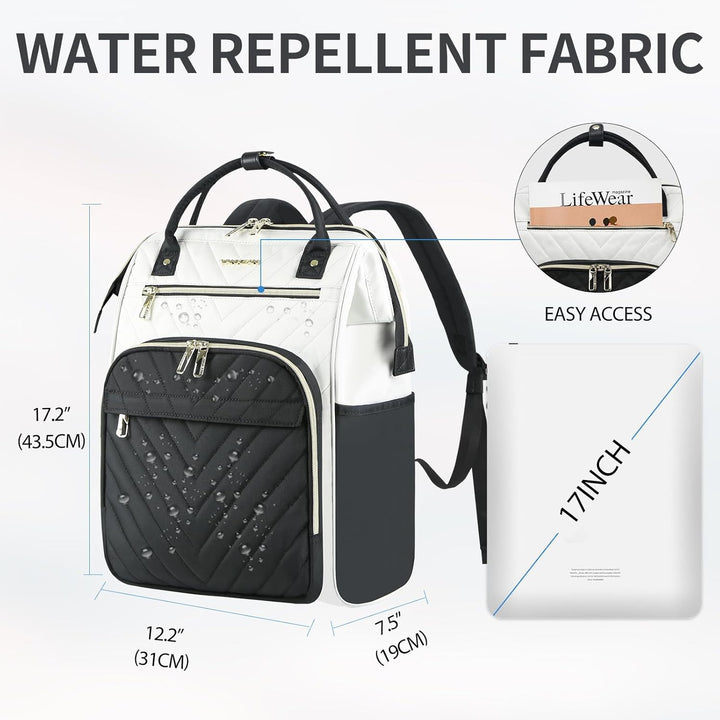 VANKEAN Mochila para laptop de 17 pulgadas para mujeres y hombres,...