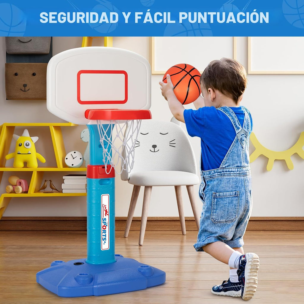 Aro de baloncesto para niños, juego de aro de baloncesto ajustable para
