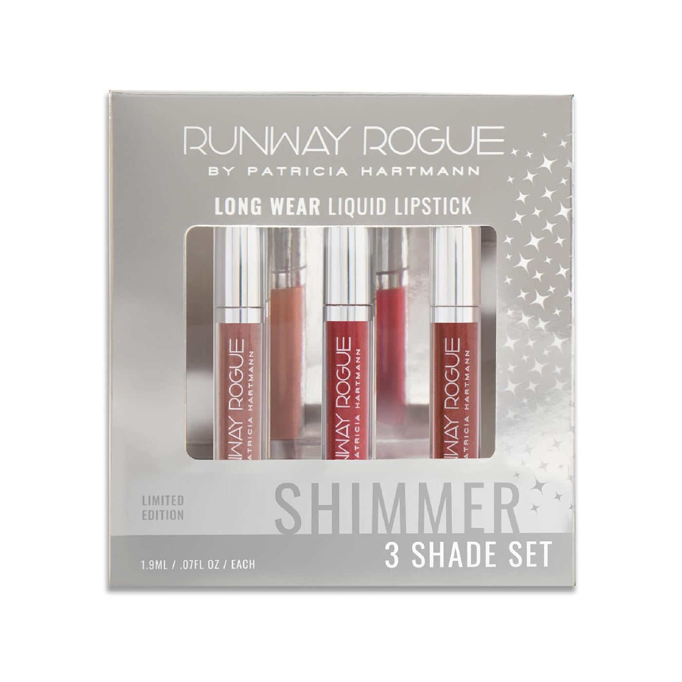 Runway Rogue Try Me x 3 Mini Long Wear - Juego de lápices labiales...