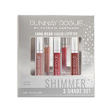 Runway Rogue Try Me x 3 Mini Long Wear - Juego de lápices labiales...