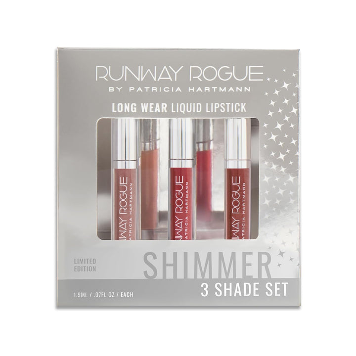 Runway Rogue Try Me x 3 Mini Long Wear - Juego de lápices labiales...