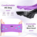 Diadema Bluetooth 6.0 para dormir de lado (gris y morado)