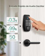 DESLOC Cerradura de puerta de entrada sin llave con huella dactilar C110