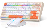 Snpurdiri Combo de teclado y mouse con cable, teclado mecánico comp...