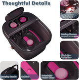 Aqvesane Lavabo Plegable para los Pies, Masajeador de Baño de Spa c...