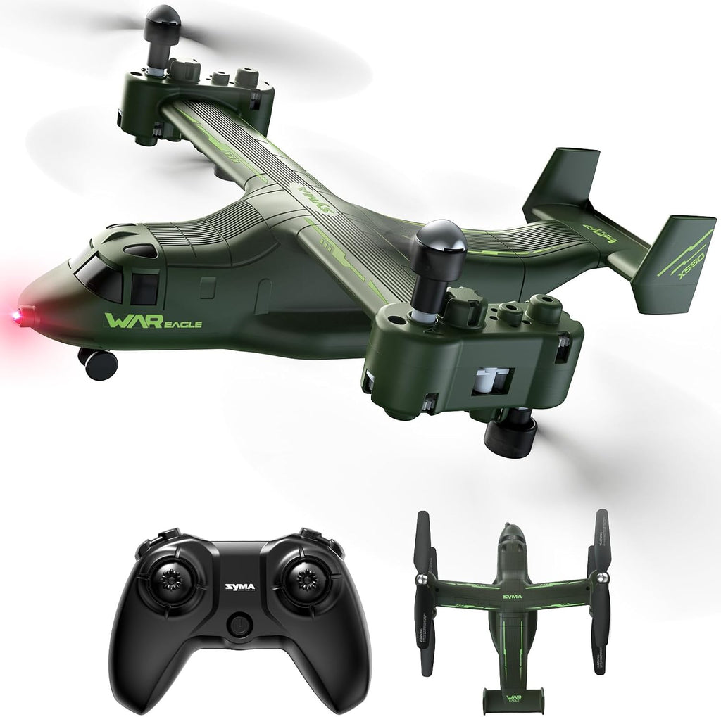SYMA X550 RC Plane, 4CH Tiltrotor para Kids & Beginners, Stunt Flight