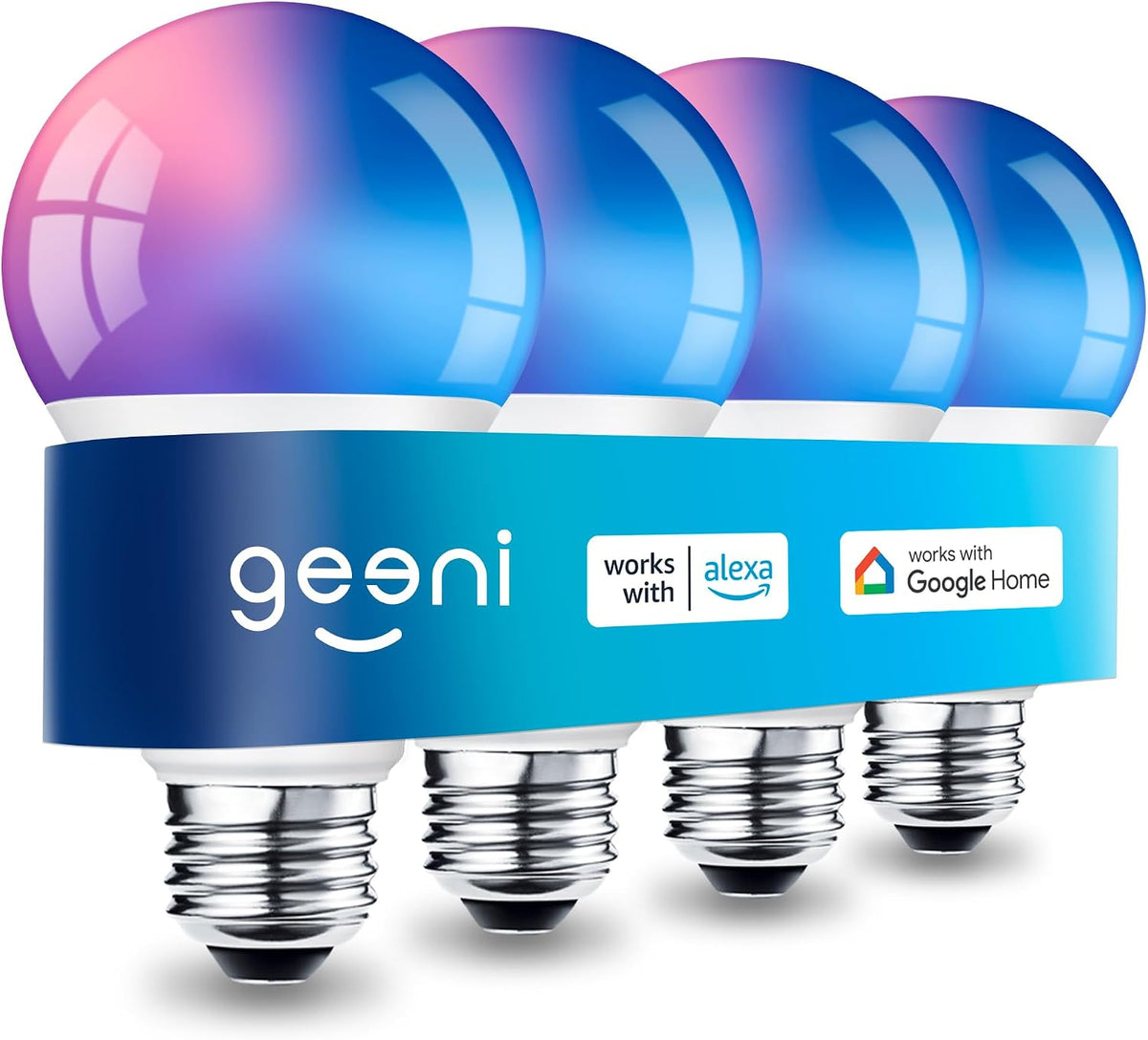 Geeni Prisma Plus - Bombillas inteligentes regulables de 800 lúmenes, Wi-Fi