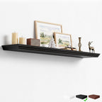 Estanterías Flotantes de 48" para Pared, Juego de 1, 8" de Profundidad, 1.5" de Espesor, Negro