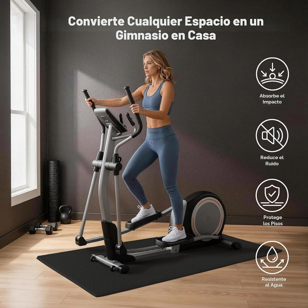 AIRHOP 18 Azulejos Tapete de Piso de Gimnasio, Tapete de Gimnasio de Rompecabezas de Espuma EVA, Azulejos de Piso de Espuma Entrelazados de Alta Densidad para Gimnasio en Casa, Juego, Entrenamiento