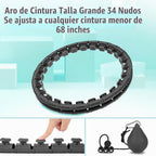 OurStarry - Aro de Ejercicio con Peso de 34 Nudos de Tamaño Grande, Anillo Inteligente de Cintura para Pérdida de Peso en Adultos