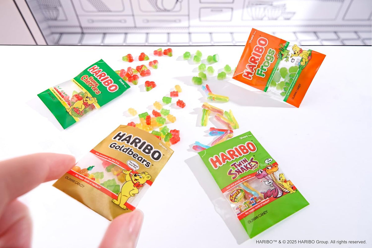 MGA's Miniverse Make It Mini HARIBO Multipack, bricolaje, juego de resina, pasatiempos, regalos, réplicas de alimentos, no comestibles, coleccionistas, 8+