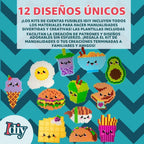 Fuse Beads - Kit de 10.000 cuentas, alimentos divertidos, incluye 22 colores, 4 tablas de clavijas, pinzas, papel de planchar y 12 plantillas de diseño, proyecto de manualidades de bricolaje para