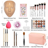 Banugo Tabla facial de práctica de maquillaje, cabeza de maniquí de...