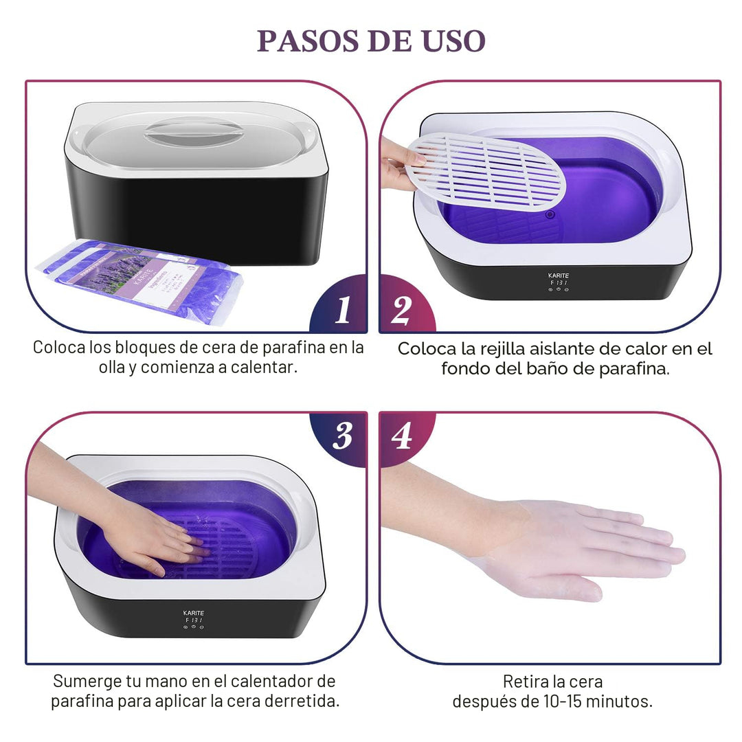 Máquina de cera de parafina para manos y pies - Karite Baño de cera...