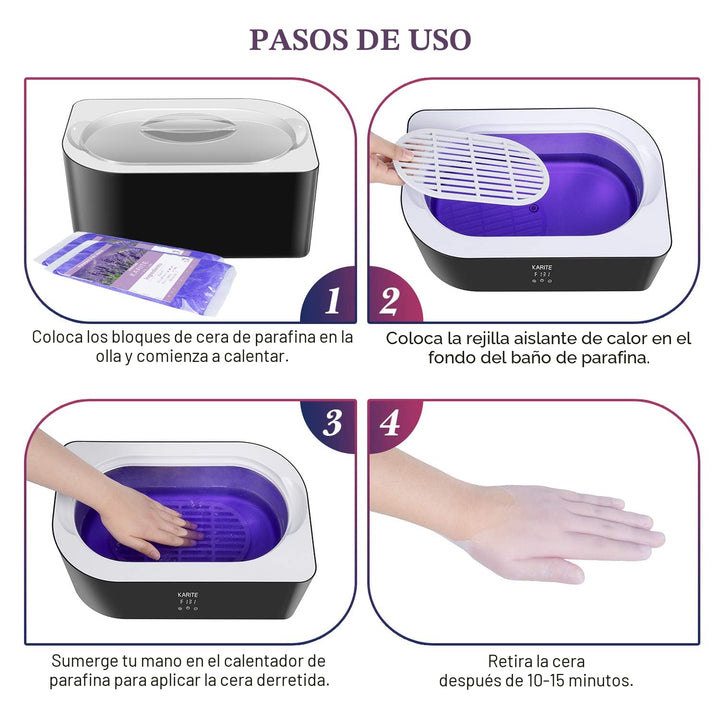 Máquina de cera de parafina para manos y pies - Karite Baño de cera...