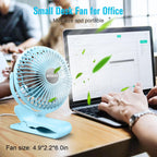 BESKAR Ventilador USB con clip, ventilador de escritorio pequeño po...