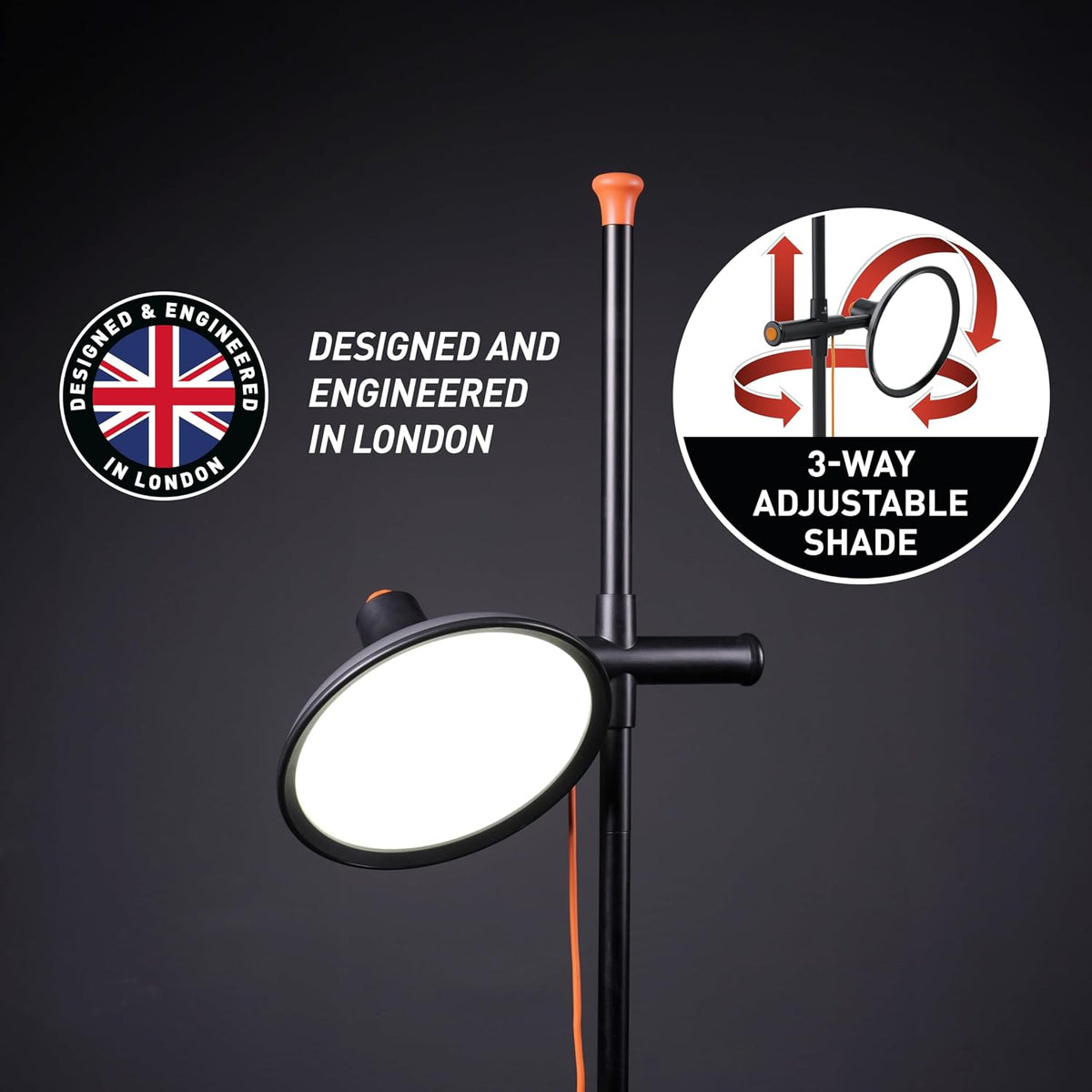 Lámpara Daylight Lámpara de estudio Artist 2-6,000 Lux LED con 95+ CRI, pantalla de 9.4 in de ancho