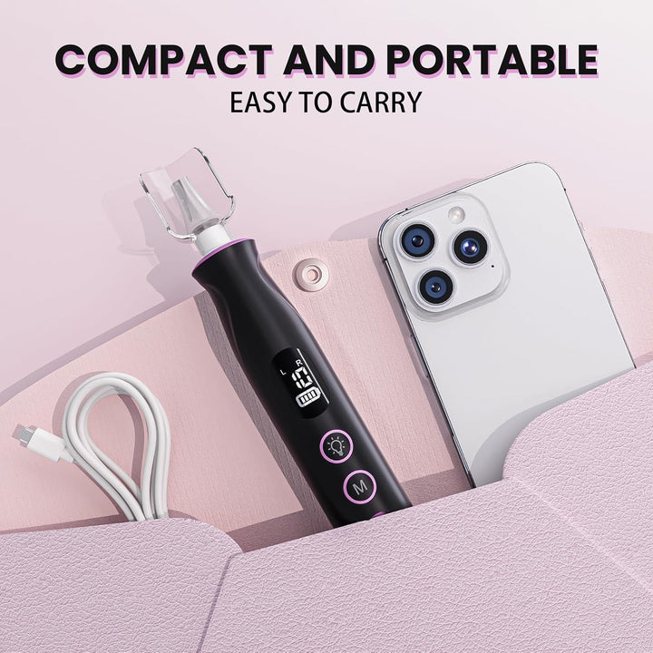 Taladro de uñas eléctrico, inalámbrico de 2000 mAh, lima de uñas po...