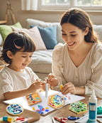 Kit de posavasos de mosaico para niños, paquete de 4