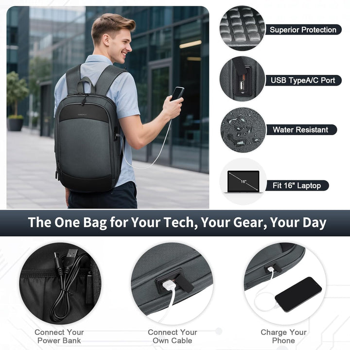 SUIKIHUM Mochila delgada para laptop para hombres y mujeres, bolsa...