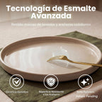 SMIRLY Juego de vajilla de cerámica para 4, 12 piezas, juego de platos y