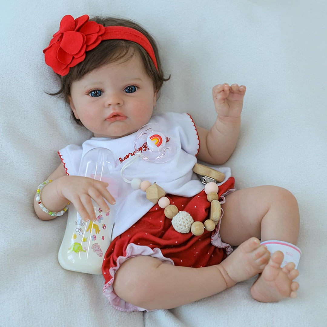 SCOM Muñecas de bebé realistas Niña - Muñeca Reborn de 18 Pulgadas...
