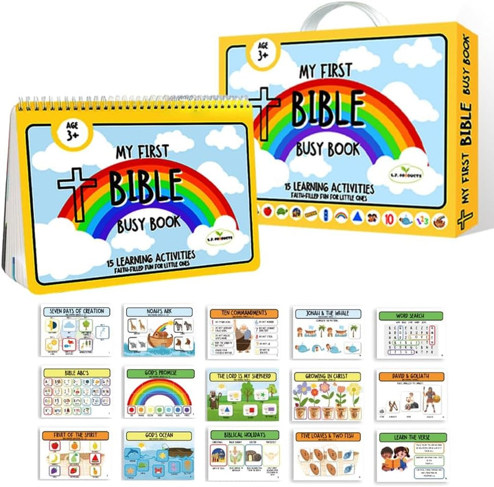 Libro bíblico ocupado para niños libro silencioso de la