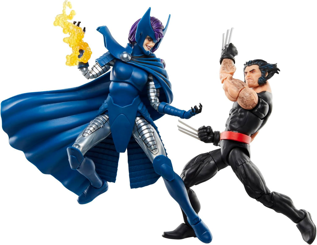 Marvel Legends Series - Figuras de acción coleccionables de Wolverine y Psylocke, 50º aniversario de cómics, 6 pulgadas, pack de 2