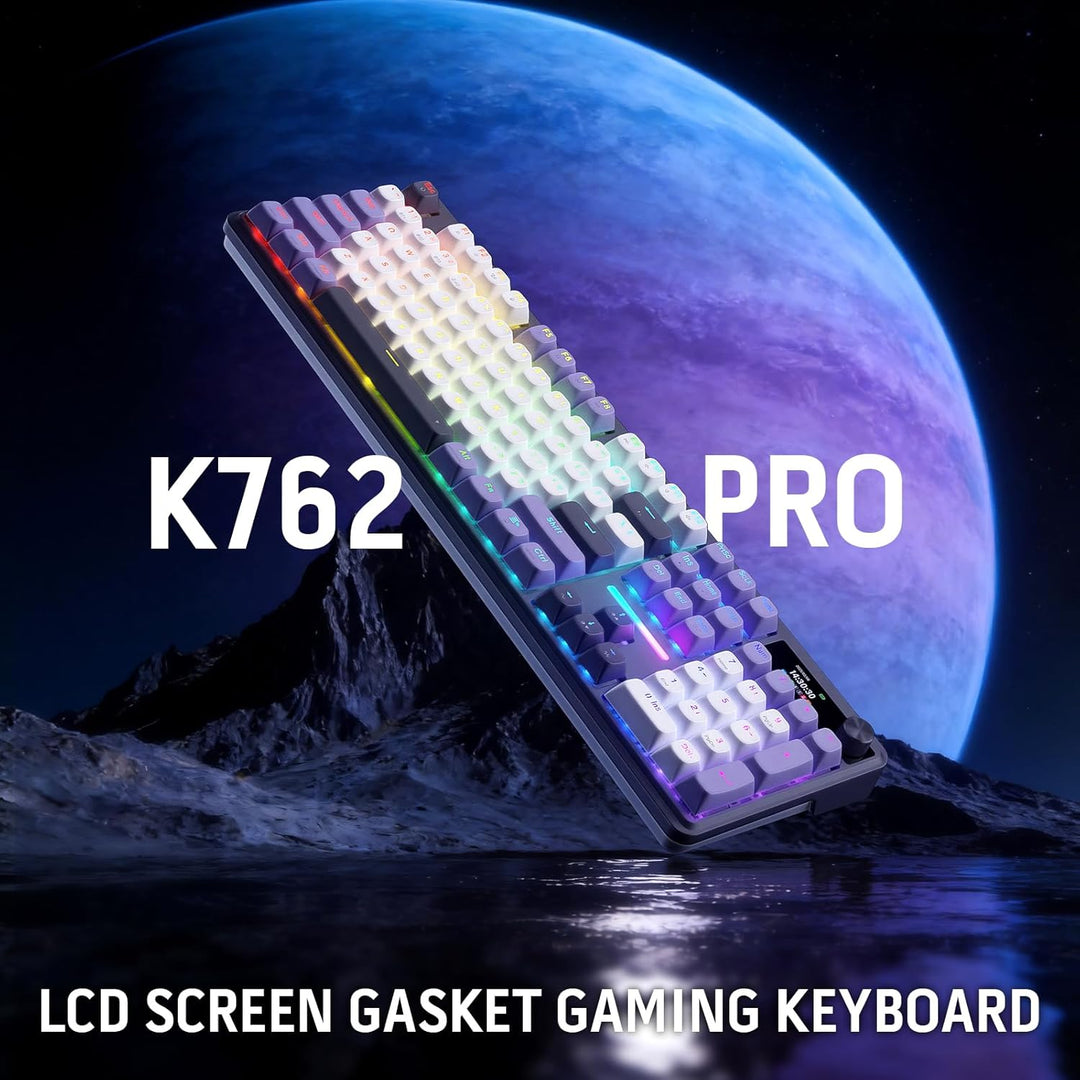Redragon K762 Wireless Gasket Gaming Keyboard w\/Hype Screen &amp;...
