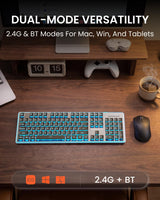 SEUNKWANG EWEADN V3 Combo de Teclado y Mouse Inalámbrico con Retroi...