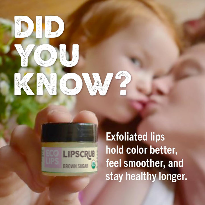 Eco Lips Paquete de 2 exfoliantes labiales de azúcar morena, tratam...
