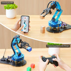 Robotic Arm Kit 6DOF Programming Robot Arm con 5 Servo, Handle, Mechanical Claw y más, PC Software APP Control con Tutorial