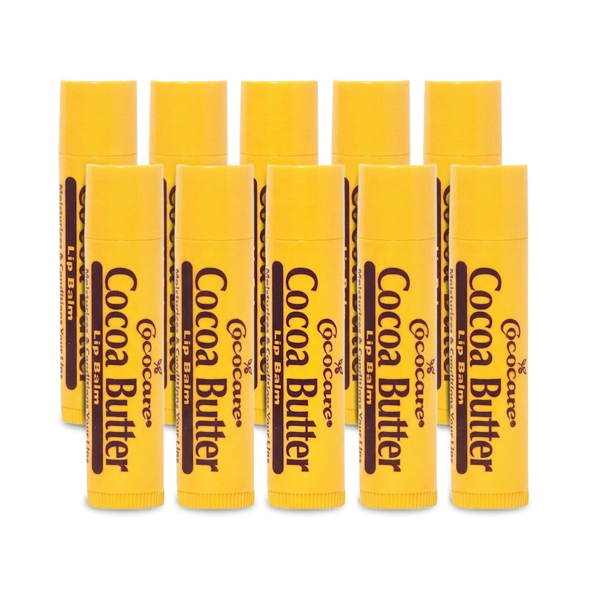 Cococare Bálsamo labial de manteca de cacao, The Little Yellow Stic...