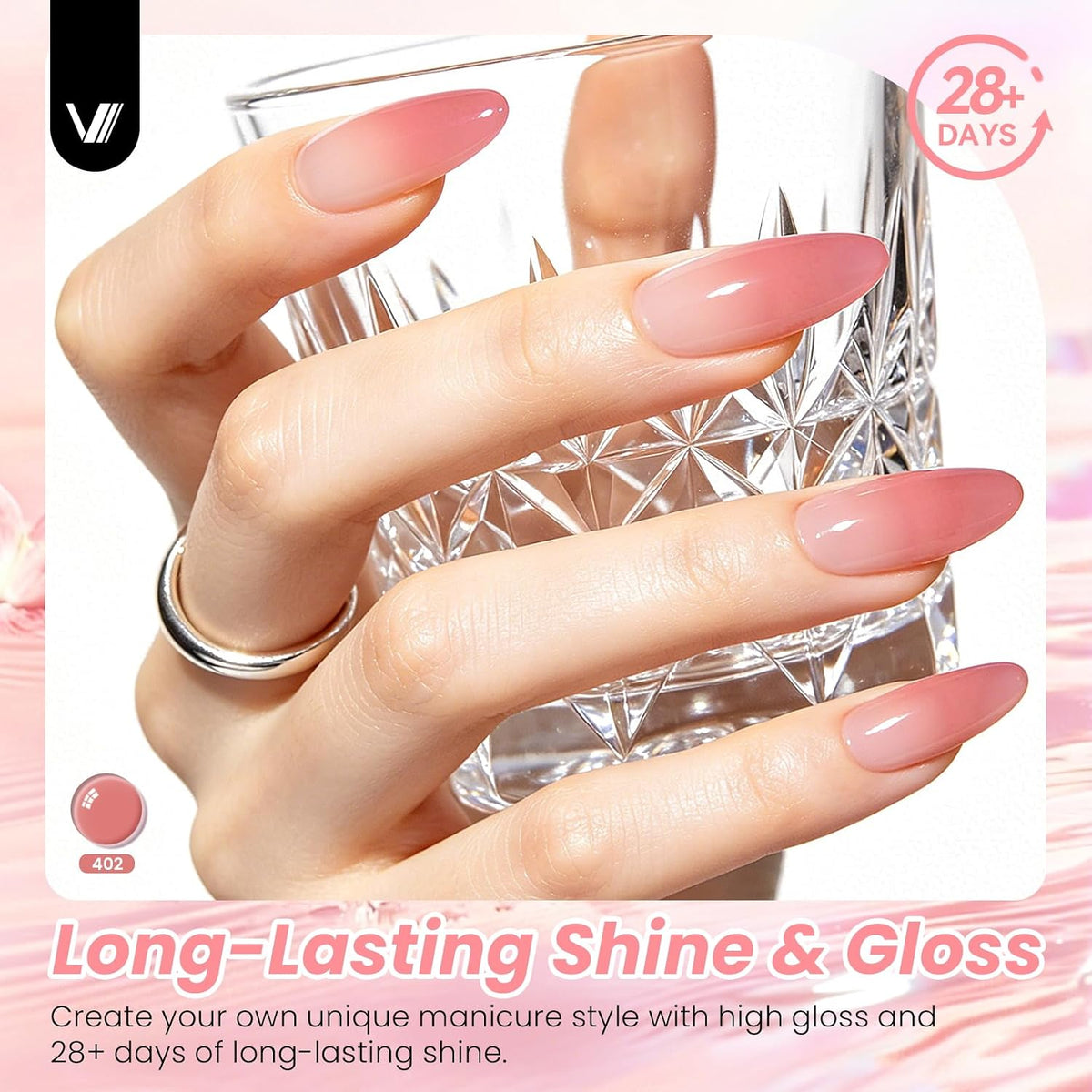 VANREESA Juego de 24 esmaltes de uñas de gel de gelatina, suave, bl...