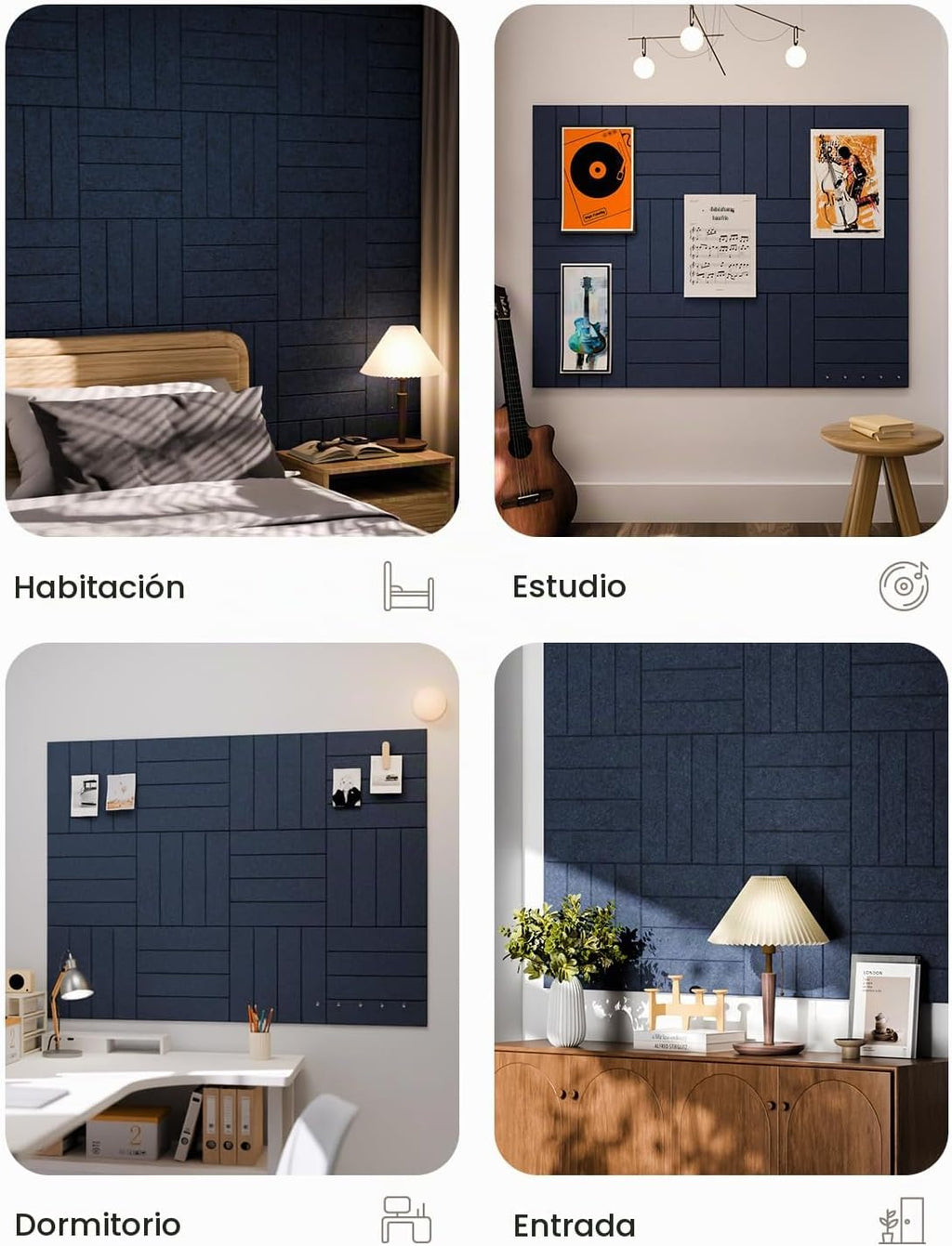 Tablero de anuncios de fieltro y tablero de corcho alternativo
