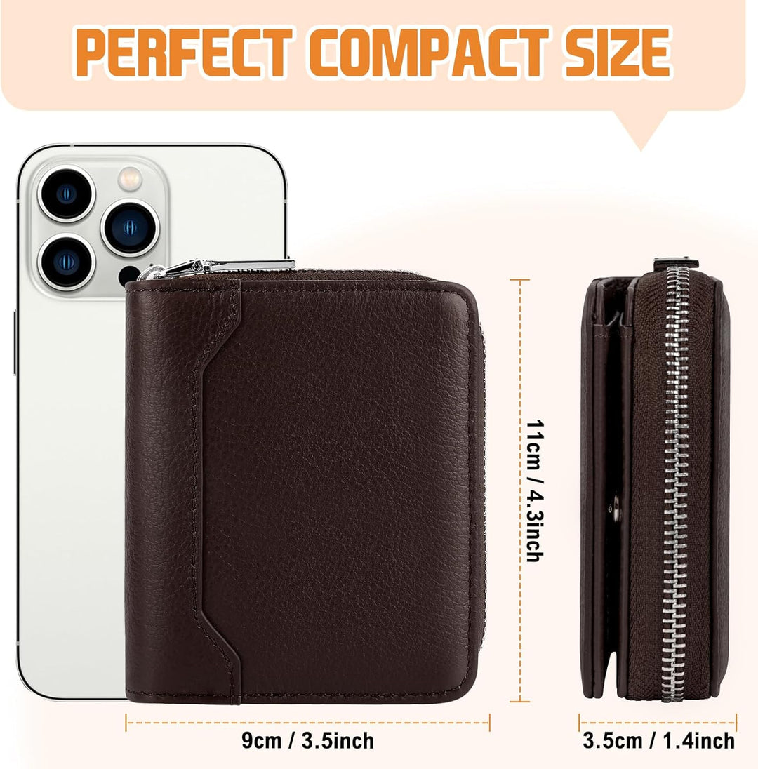 HUANLANG Billetera para hombre con bloqueo RFID, multitarjetero, bi...