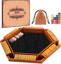Juego de mesa de dados "Shut The Box" para 1-6 jugadores, juego de mesa de madera con 16 dados e instrucciones, juego de mesa clásico "Close The Box" para adultos, niños, familia, aula, hogar