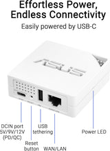 ASUS RT-AX50 Go Router de viaje portátil WiFi 6 de doble banda, 150...