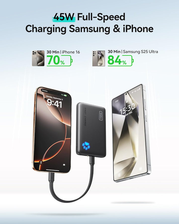 INIU Cargador portátil, Batería externa ultra delgada de 10000 mAh...