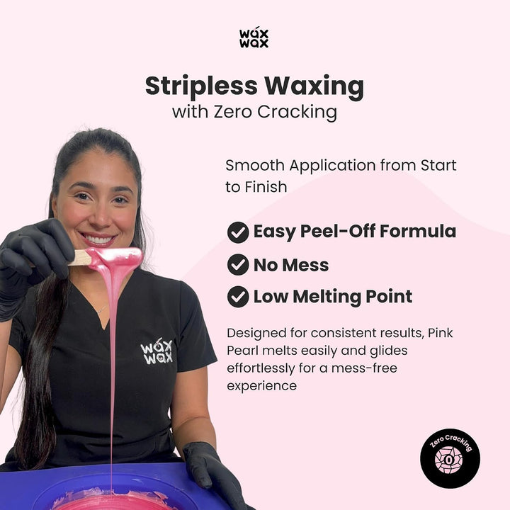 Wax Wax Pink Pearl - Cuentas de cera dura | Cera brasileña y de bik...